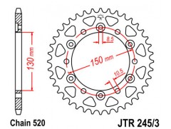 Зірка задня JT JTR245/3.43